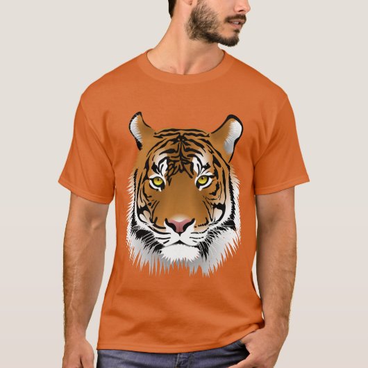 Kunsttijger print Wildlife tijger sinaasappel T-shirt (Voorkant)