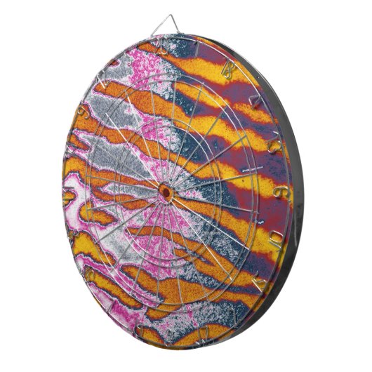 Kunsttijgerbont 2 dartbord (Voorkant Rechts)