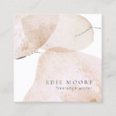 Kunsttoan Waterverf Abstract gekleurde kunst Vierkante Visitekaartje (Voorkant)