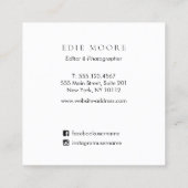 Kunsttoan Waterverf Abstract gekleurde kunst Vierkante Visitekaartje (Achterkant)