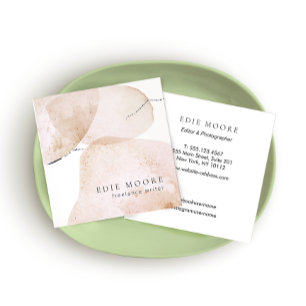 Kunsttoan Waterverf Abstract gekleurde kunst Vierkante Visitekaartje