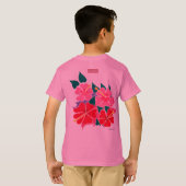 Kunsttop: Cute Hibiscus Heart. T-shirt (Achterkant volledig)