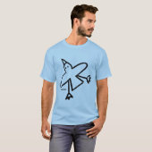 Kunsttop: John Dyer Seagull Tekening T-shirt (Voorkant volledig)