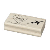 Kunsttrail met bruiloftsmonogram voor vliegtuig + rubberstempel (Stempel)