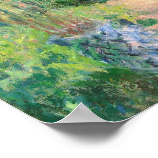 Kunsttuin in Vétheuil, Claude Monet Fine Art Poster (Hoek)