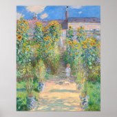 Kunsttuin in Vétheuil, Claude Monet Fine Art Poster (Voorkant)