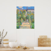Kunsttuin in Vétheuil, Claude Monet Fine Art Poster (Keuken)
