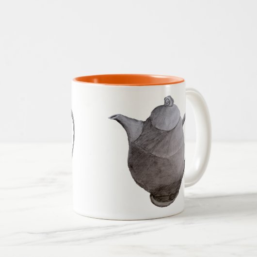 Kunsttuinkunst Tweekleurige Koffiemok (Voorkant rechts)