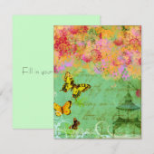 Kunstuitvindingen voor Butterfly, Butterfly Collag Kaart (Voorkant / Achterkant)