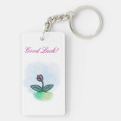 Kunstventilator waterverf waterverf met een vlinde sleutelhanger (achterkant)