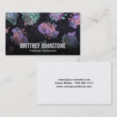 kunstveren | Zwarte lederen achtergrond Visitekaartje (Voorkant / Achterkant)