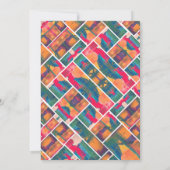 Kunstverf Kleuren Sinaasappel Modern Abstract Brui Kaart (Achterkant)