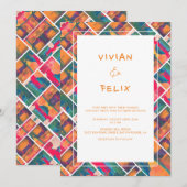 Kunstverf Kleuren Sinaasappel Modern Abstract Brui Kaart (Voorkant / Achterkant)