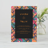 Kunstverf Kleuren Sinaasappel Modern Abstract Brui Kaart (Staand voorkant)