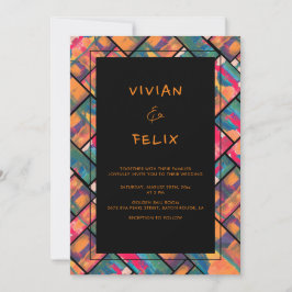 Kunstverf Kleuren Sinaasappel Modern Abstract Brui Kaart