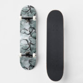 kunstverf met grijs avant-garde, zwarte handverf skateboard (Voorkant)