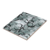 kunstverf met grijs avant-garde, zwarte handverf tegeltje (Zijkant)