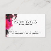 Kunstverf textuur | Wijnglas Visitekaartje (Achterkant)