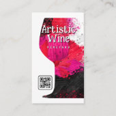 Kunstverf textuur | Wijnglas Visitekaartje (Voorkant)