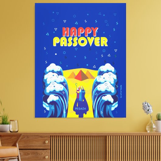 Kunstverf van Passover Moses & Israëlieten Pop op  Canvas Afdruk (Insitu (Woonkamer))