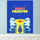 Kunstverf van Passover Moses & Israëlieten Pop op  Canvas Afdruk (Insitu (Houten vloer))