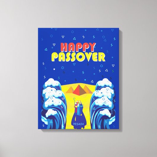 Kunstverf van Passover Moses & Israëlieten Pop op Canvas Afdruk (Voorkant)