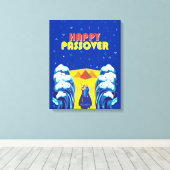 Kunstverf van Passover Moses & Israëlieten Pop op Canvas Afdruk (Insitu (Houten vloer))