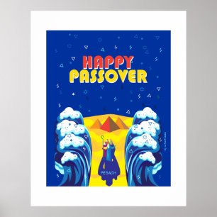 Kunstverf van Passover Moses & Israëlieten Pop op  Poster