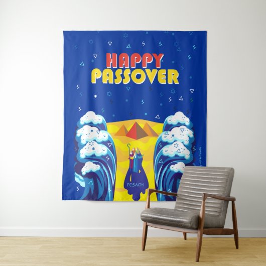 Kunstverf van Passover Moses & Israëlieten Pop op  Wandkleed (In situ)