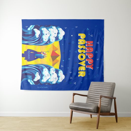 Kunstverf van Passover Moses & Israëlieten Pop op  Wandkleed (In Situ (horizontaal))