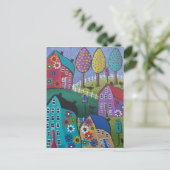 KUNSTVERGADERING DOOR LORI EVERETT briefkaart (Staand voorkant)