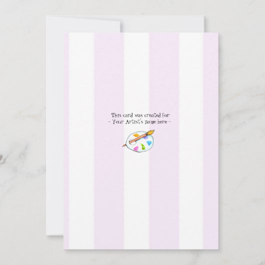 Kunstverjaardagsfeest Uitnodigingen voor meisjes (Achterkant)