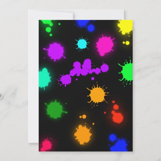 Kunstverjaardagsuitnodiging Artsy-verfambachtspart Kaart (Achterkant)