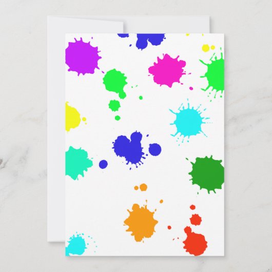 Kunstverjaardagsuitnodiging Kunstschilderaarster Kaart (Achterkant)