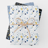 Kunstverlooppapier met één lijnpatroonlijn inpakpapier vel (In situ)