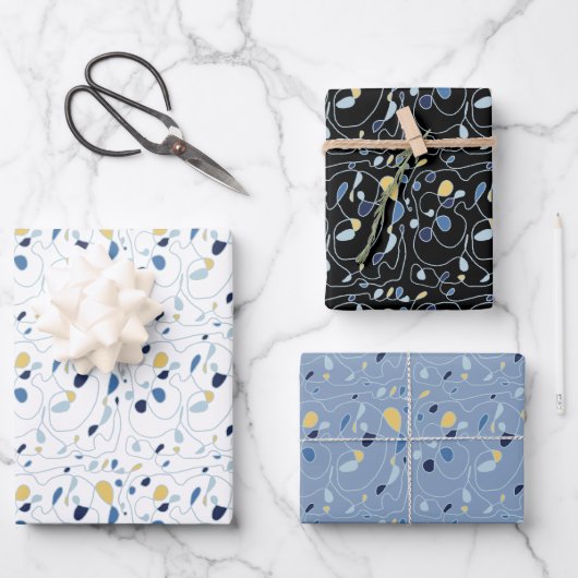 Kunstverlooppapier met één lijnpatroonlijn inpakpapier vel (Voorkant)