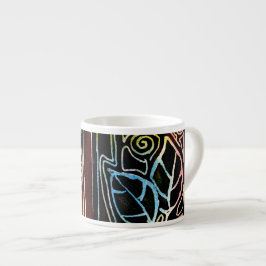 Kunstverschrijfbladeren met glasvezel - Oranje taf Espresso Kop