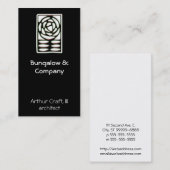 Kunstversiering (bloem) visitekaartje (Voorkant / Achterkant)