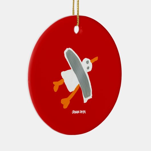 Kunstversiering: John Dyer Seagull Keramisch Ornament (Rechts)