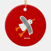 Kunstversiering: John Dyer Seagull Keramisch Ornament (Voorkant)