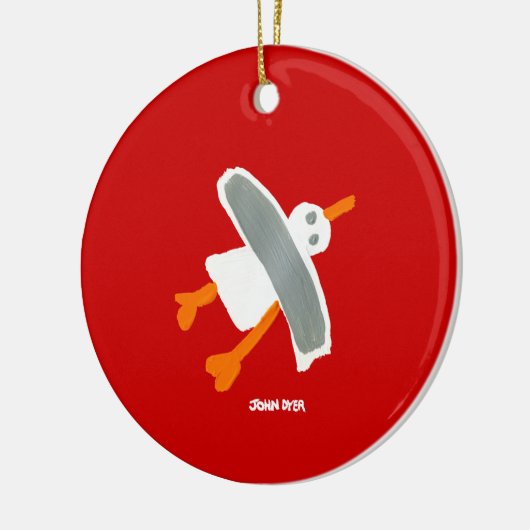 Kunstversiering: John Dyer Seagull Keramisch Ornament (Links)