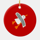 Kunstversiering: John Dyer Seagull Keramisch Ornament (Achterkant)