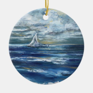 Kunstversiering "Sailing" Keramisch Ornament