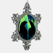 Kunstversieringen van Beer-sierfeestdagen Beer Tin Sneeuwvlok Ornament (Links)