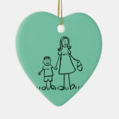 Kunstversievormen voor moeder en zoon aangepaste m keramisch ornament (Rechts)