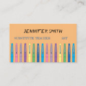 Kunstvervangende Visitekaartjes voor leraar inkt (Voorkant)