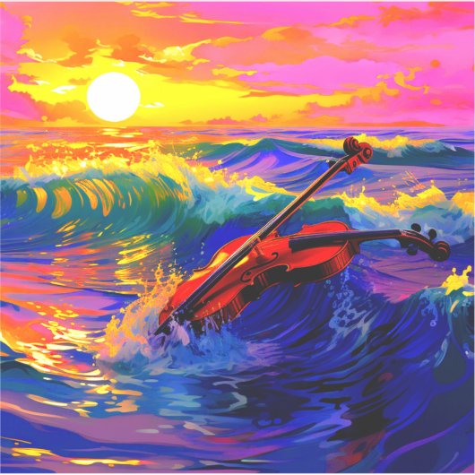Kunstviool Sticker (Voorkant)