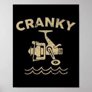 Kunstvis voor crankbait vissen - Grappig cranky vi Poster