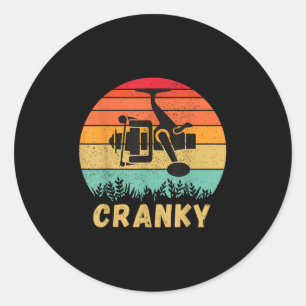 Kunstvis voor het vissen met crankbait - Grappige Ronde Sticker