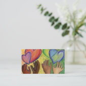 KunstVisitekaartje voor hart- en zanderliefdesdive Visitekaartje (Staand voorkant)